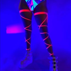 Rave Wonderland Brand New with Tags Hot Pink Leg Wraps (one size)